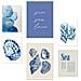Set Di 6 Stampe Illustrazioni Di Design Blu Navy, Blu, Mare, Estate Per Decorare Le Pareti Delle Stanze Della Tua Casa A3 & A4 Senza Cornice - Foto miniatura 1