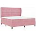 Letto a molle con materasso Rosa 200 x 180 cm Poliestere - Foto miniatura 5