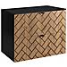 | Mobiletto 80 cm - Marron Mat - Mobili da bagno - Mobiletti - Piano di lavoro nero - Foto miniatura 1