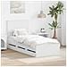 Struttura del letto Bianco 75 x 190 cm Legno Ingegnerizzato - Foto miniatura 2