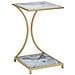 Tavolino Vkh543-oro-metallo-40x35x60 Cm - Foto miniatura 1