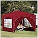 Tenda per feste a pop-up 290 x 290 x 245 cm Borgogna - Foto miniatura 2