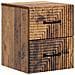 Mobiletto da notte a muro Legno antico 34,5 x 33 x 40 cm - Foto miniatura 1