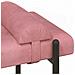 Panchina con bottoni e cuscini Rosa 110 x 40 x 46 cm Velluto - Foto miniatura 4