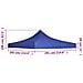 Tetto Per Tendone Per Feste 3x3 M Blue - Foto miniatura 3