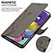 Custodia Compatibile Con Samsung Galaxy A51 In Grigio Fiore - Coperchio Protettivo In Design Floreale Con Chiusura Magnetica, Funzione Stand E Slot Per Carte - Foto miniatura 2