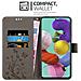 Custodia Compatibile Con Samsung Galaxy A51 In Grigio Fiore - Coperchio Protettivo In Design Floreale Con Chiusura Magnetica, Funzione Stand E Slot Per Carte - Foto miniatura 5
