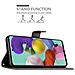 Custodia Compatibile Con Samsung Galaxy A51 In Grigio Fiore - Coperchio Protettivo In Design Floreale Con Chiusura Magnetica, Funzione Stand E Slot Per Carte - Foto miniatura 6