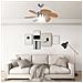 Ventilatore da Soffitto con Luce 76 cm Marrone Chiaro - Foto miniatura 2