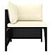 Set Divani da Giardino 4 pz con Cuscini in Polyrattan Nero - Foto miniatura 2