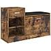 Panca Porta Scarpe Rovere Fumo 94,5x31x57cm Legno Multistrato - Foto miniatura 1