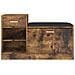 Panca Porta Scarpe Rovere Fumo 94,5x31x57cm Legno Multistrato - Foto miniatura 3