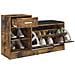 Panca Porta Scarpe Rovere Fumo 94,5x31x57cm Legno Multistrato - Foto miniatura 4