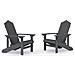 Sedie Da Giardino Adirondack 2 Pz In Hdpe Antracite - Foto miniatura 2