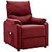 Poltrona Massaggiante Reclinabile Rosso Vino In Tessuto - Foto miniatura 2
