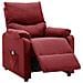 Poltrona Massaggiante Reclinabile Rosso Vino In Tessuto - Foto miniatura 6