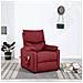 Poltrona Massaggiante Reclinabile Rosso Vino In Tessuto - Foto miniatura 1