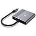 Adattatore da USB-C a Dual HDMI M-F 0.18m Colere Grigio - Foto miniatura 2