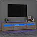 Mobile Porta Tv Con Luci Led Rovere Sonoma 195x35x40 Cm - Foto miniatura 1