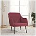 Poltrona Rosso Vino 63x76x80 Cm In Tessuto - Foto miniatura 1