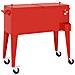 Carrello Porta Ghiaccio Su Ruote Rosso 92x43x89 Cm - Foto miniatura 6
