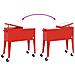 Carrello Porta Ghiaccio Su Ruote Rosso 92x43x89 Cm - Foto miniatura 8