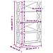 Scaffale A 5 Ripiani 80x30x146 Cm In Legno Massello Di Rovere - Foto miniatura 5