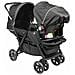 Passeggino Per Bambini Gemellare Nero /grigio - Foto miniatura 6