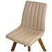 Set Di 2 Sedie Da Pranzo Tessuto Beige Calgary - Foto miniatura 2