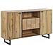 Credenza A 2 Ante Legno Chiaro E Nero Boiso - Foto miniatura 2