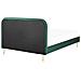 Letto Velluto Flayat 160 X 200 Cm Verde Smeraldo - Foto miniatura 4