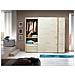 Armadio Moderno 2 Ante Scorrevoli Legno Bianco Pattinato 282x61x246 - Foto miniatura 1