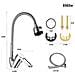 Rubinetto Miscelatore Cromato Casa Cucina Lavabo Lavandino Kit Montaggio 8565w - Foto miniatura 2