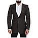 Blazer Monopetto A Righe Marroni Nere - It48 - M - Foto miniatura 1