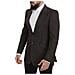 Blazer Monopetto A Righe Marroni Nere - It48 - M - Foto miniatura 2