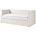 Letto Estraibile Bouclé Gassin 90 X 200 Cm Bianco Sporco - Foto miniatura 3