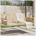 Panchina a Dondolo Beige 109x62x40 cm in Polyrattan - Foto miniatura 2