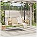 Panchina a Dondolo Beige 109x62x40 cm in Polyrattan - Foto miniatura 3