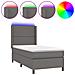 Giroletto Molle con Materasso e LED Grigio 100x200cm Similpelle - Foto miniatura 1