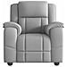 Poltrona Reclinabile In Tessuto Grigio Nuvola - Foto miniatura 3