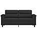 Lusso Casadino -  Divano A 2 Posti Nero 140 Cm In Tessuto Microfibra - Foto miniatura 2