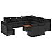 Lusso Casadino -  Set Divani Da Giardino 14pz Con Cuscini In Polyrattan Nero - Foto miniatura 1