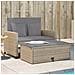 Divano Da Giardino Con Cuscini A 2 Posti Beige In Polyrattan - Foto miniatura 8