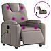 Poltrona Massaggiante Reclinabile Elettrica Tortora in Tessuto - Foto miniatura 1