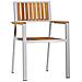 Sedi da Giardino Impilabili  8 pcs 54.5x56x87 cm Legno Massello di Teak, Sedi da Giardino Impilabili  4 pcs Legno Massello di Teak e Metallo - Foto miniatura 4