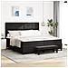 Letto con Box Spring e Materasso & Panca Nera 200x200 cm in Velluto - Foto miniatura 2