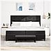 Letto con Box Spring e Materasso & Panca Nera 200x200 cm in Velluto - Foto miniatura 5