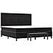 Letto con Box Spring e Materasso & Panca Nera 200x200 cm in Velluto - Foto miniatura 8