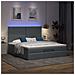 Struttura Letto Pouf con Materasso 160x200 cm in Tessuto - Foto miniatura 3