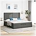 Struttura Letto Pouf con Materasso 160x200 cm in Tessuto - Foto miniatura 4